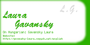 laura gavansky business card